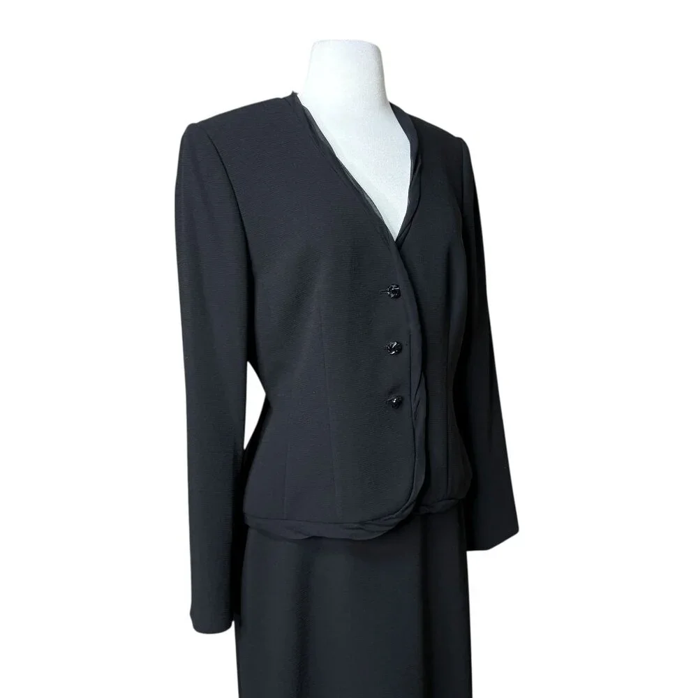 Tahari Arthur S. Levine Suit Skirt Black Size 10 - Picture 4 of 7